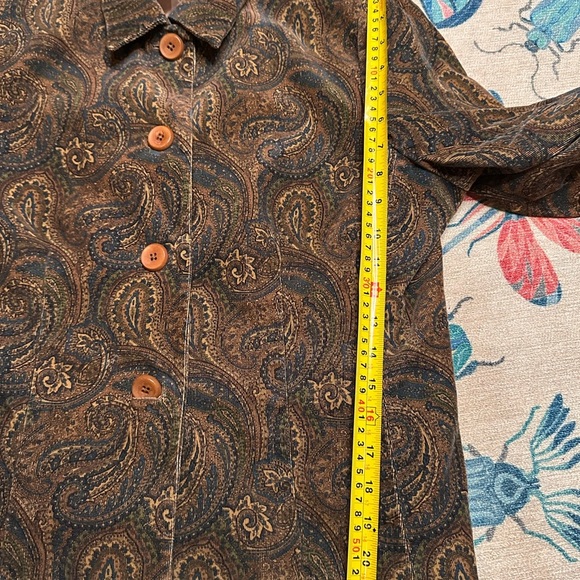 Jones New York Brown and Green Paisley Blazer - Picture 4 of 4